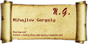 Mihajlov Gergely névjegykártya